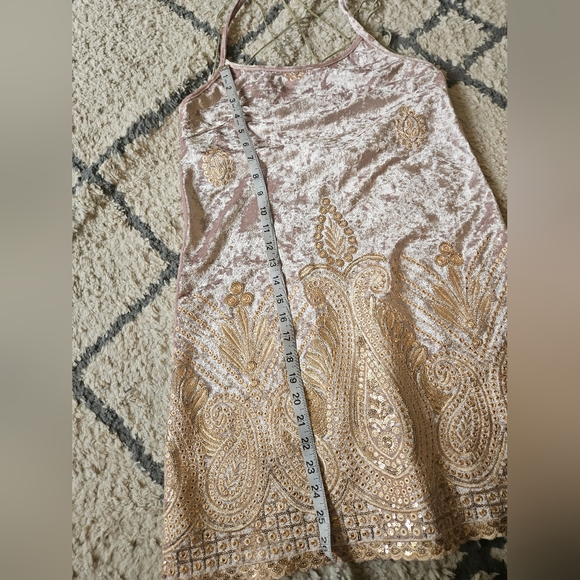 Free People × Lenni Embroidered Strapy Mini Dress Small - Picture 7 of 9